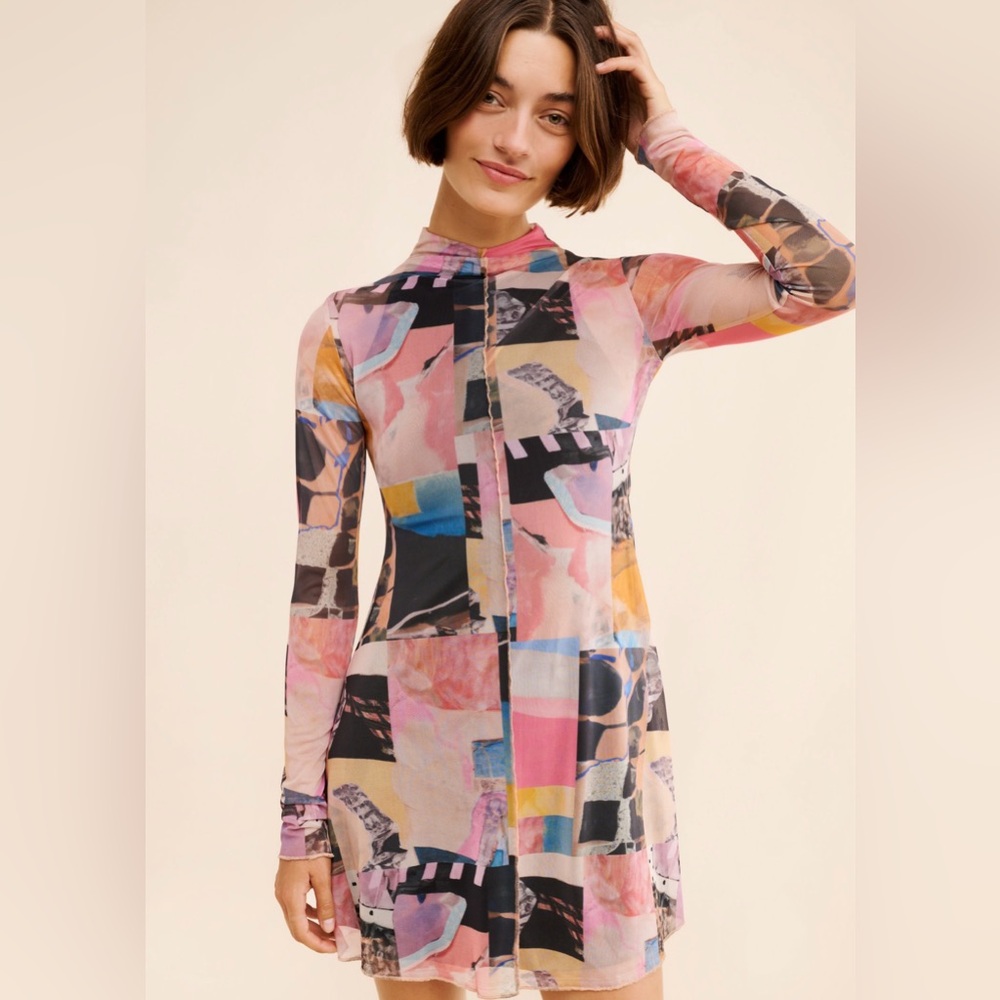 Free people - Saemdi Mesh photo print dress
